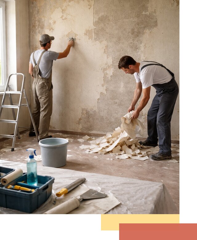 Снятие старых обоев в Усолье-Сибирском быстро и качественно