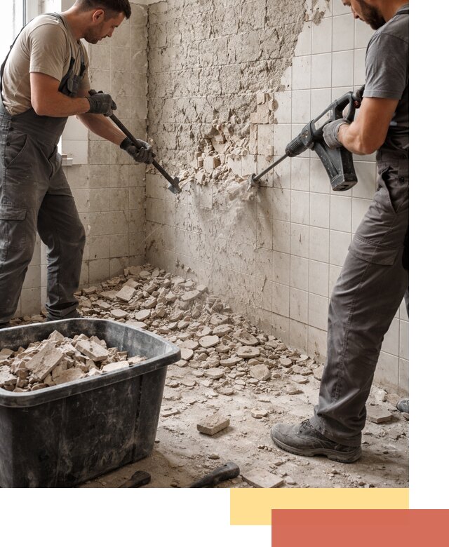 Демонтаж плитки со стен в Усолье-Сибирском быстро и аккуратно