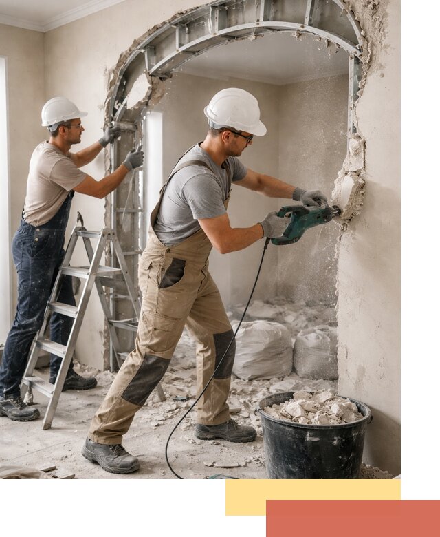 Демонтаж гипсокартонной арки в Усолье-Сибирском быстро и аккуратно