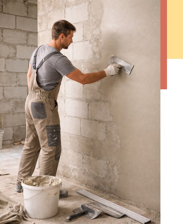 Штукатурка стен из газобетона в Усолье-Сибирском от 2167 руб./м2 — быстро и недорого | ОТДЕЛОЧНИК-Сль