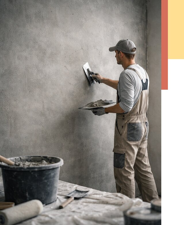 Декоративная штукатурка под бетон в Усолье-Сибирском от 2580 руб./м² — нанесение под ключ | ОТДЕЛОЧНИК-Сль