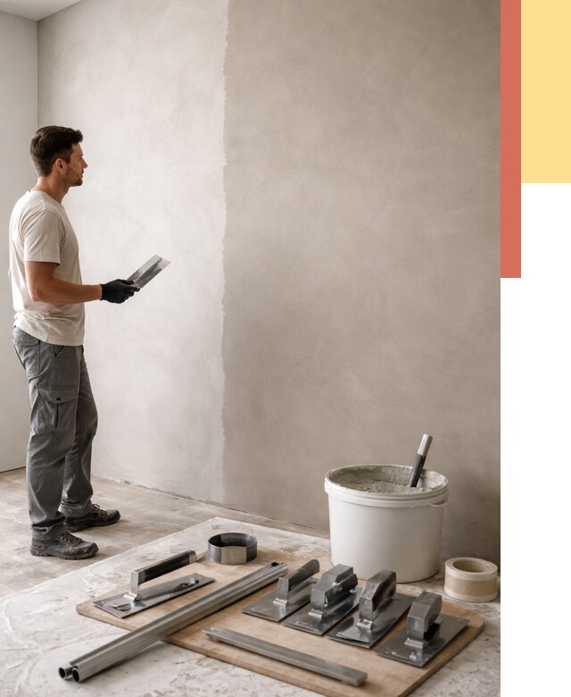 Нанесение микроцемента на стены в Усолье-Сибирском от 3302 руб./м2 под ключ | ОТДЕЛОЧНИК-Сль