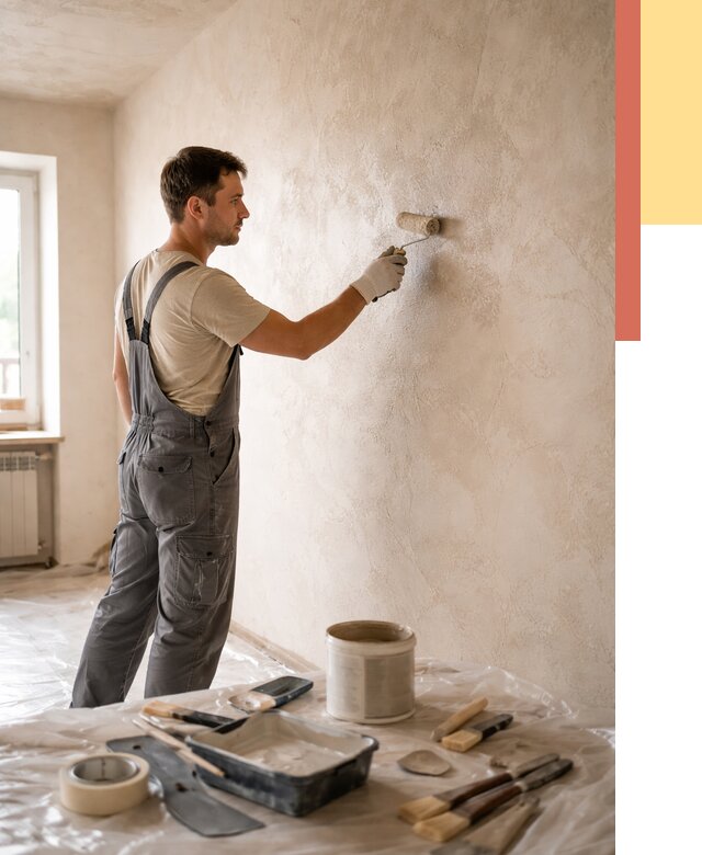 Нанесение лессирующей краски по декоративке в Усолье-Сибирском от 1806 руб. | ОТДЕЛОЧНИК-Сль