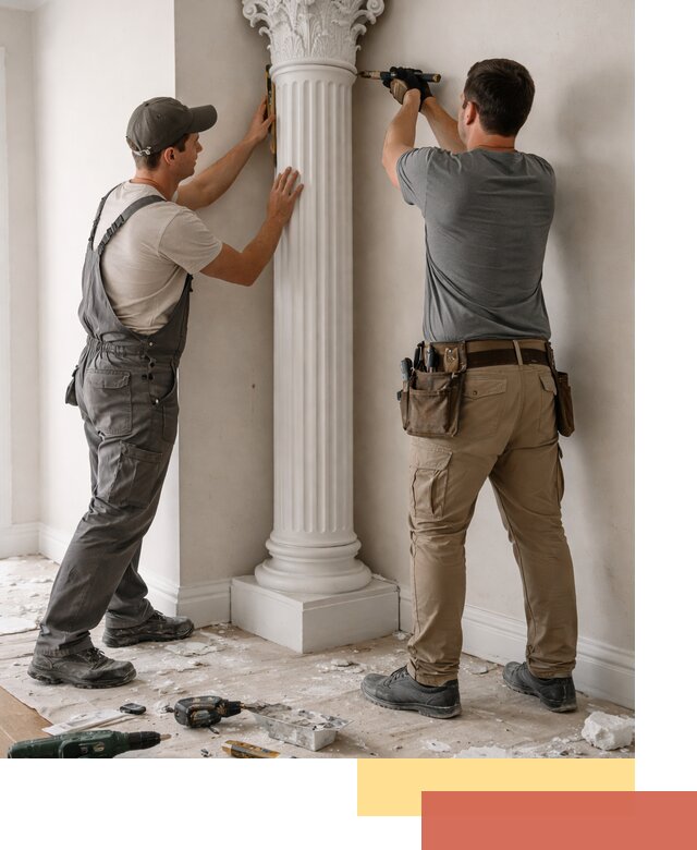 Установка декоративных колонн в Усолье-Сибирском под ключ