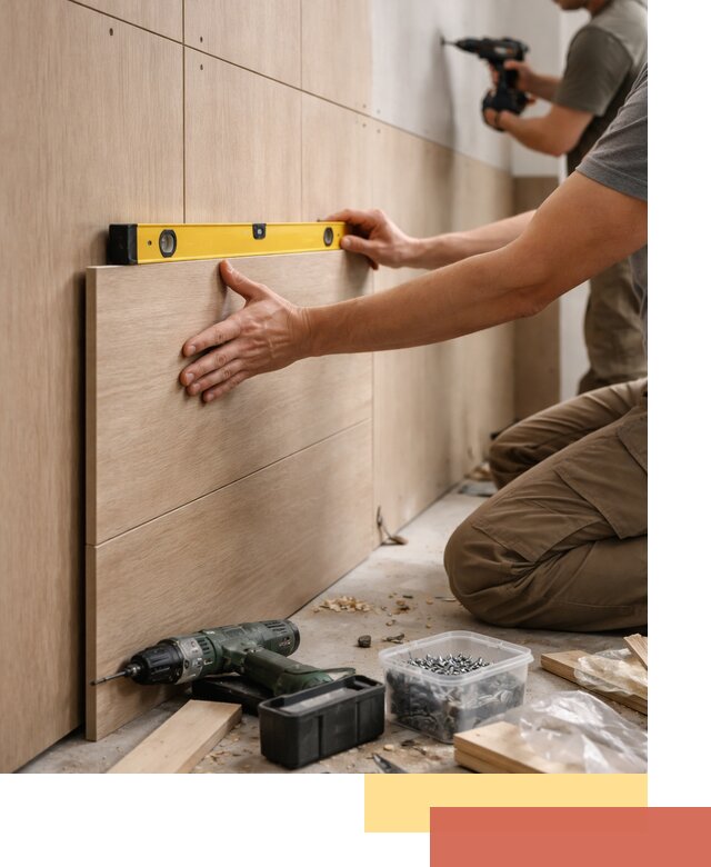 Профессиональный монтаж МДФ панелей на стены в Усолье-Сибирском