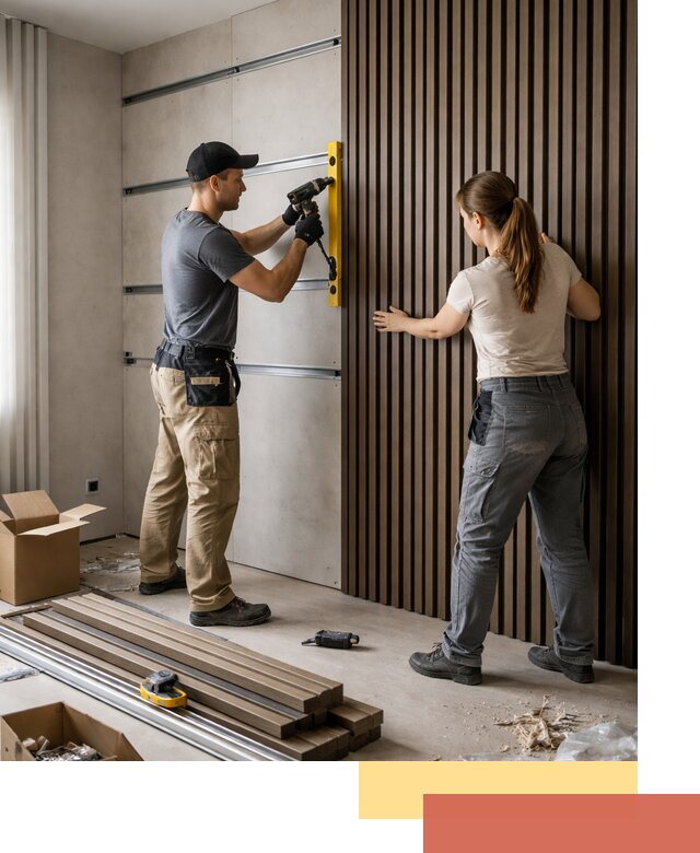 Монтаж реечных панелей на стены в Усолье-Сибирском