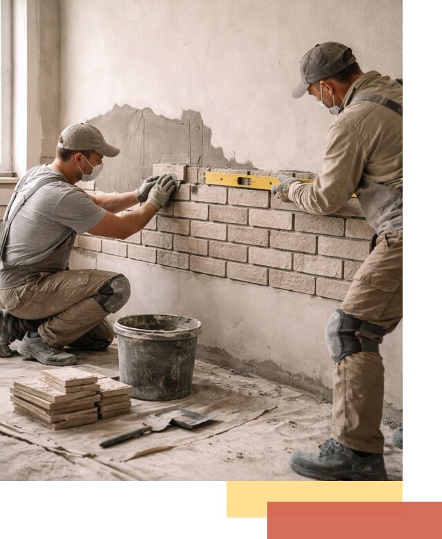 Монтаж декоративного кирпича профессионально в Усолье-Сибирском