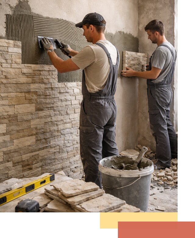 Монтаж искусственного камня в Усолье-Сибирском — облицовка стен и фасадов