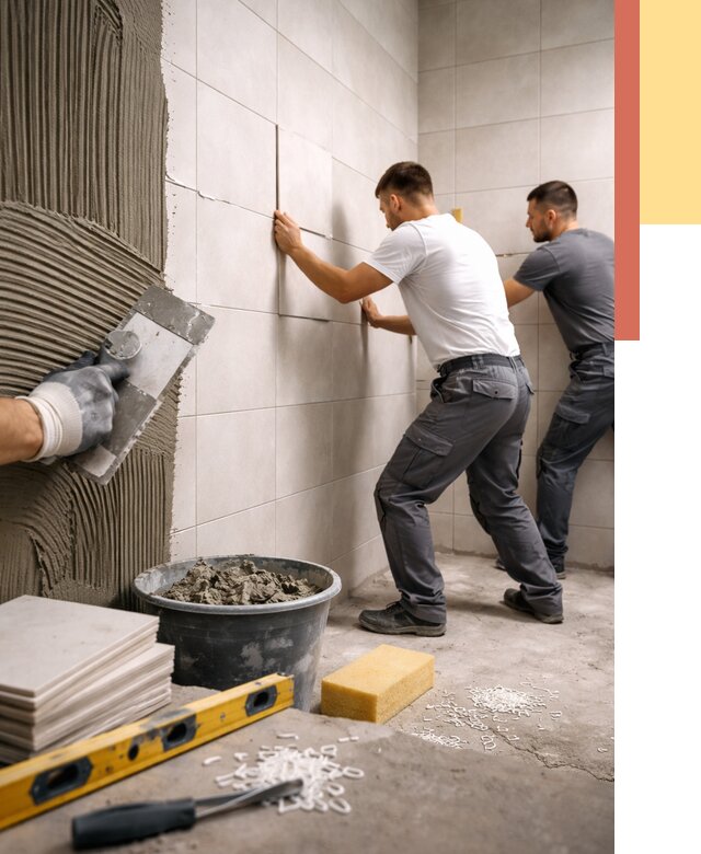 Укладка плитки на стены в Усолье-Сибирском от 877 руб. — качественно и недорого | ОТДЕЛОЧНИК-Сль