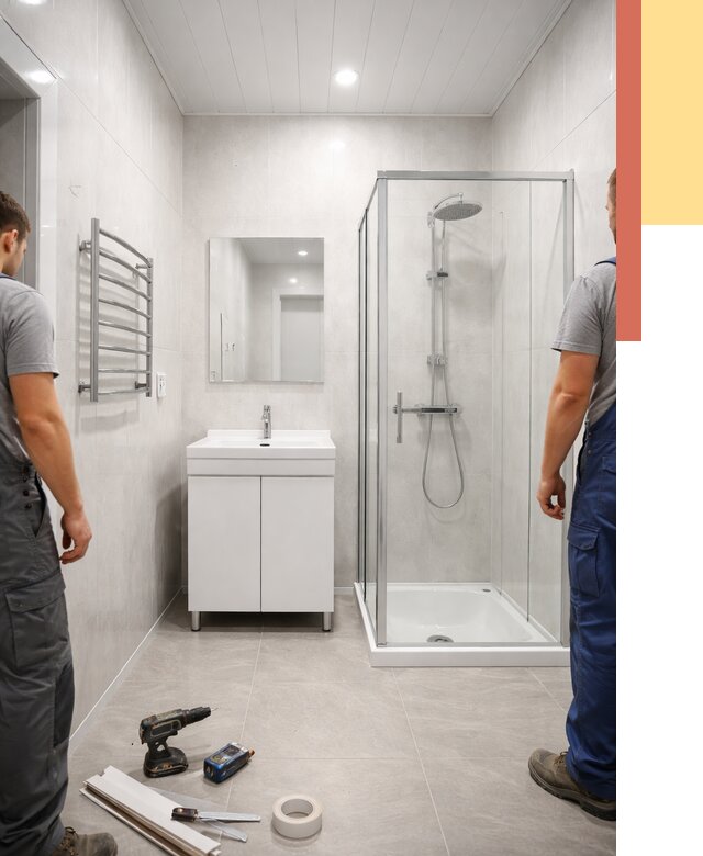 Отделка ванной комнаты панелями ПВХ в Усолье-Сибирском от 4644 руб. за м2 | ОТДЕЛОЧНИК-Сль