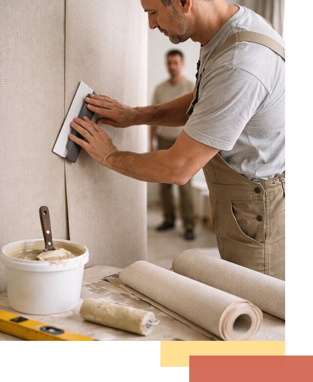 Поклейка текстильных обоев в Усолье-Сибирском профессионально и аккуратно