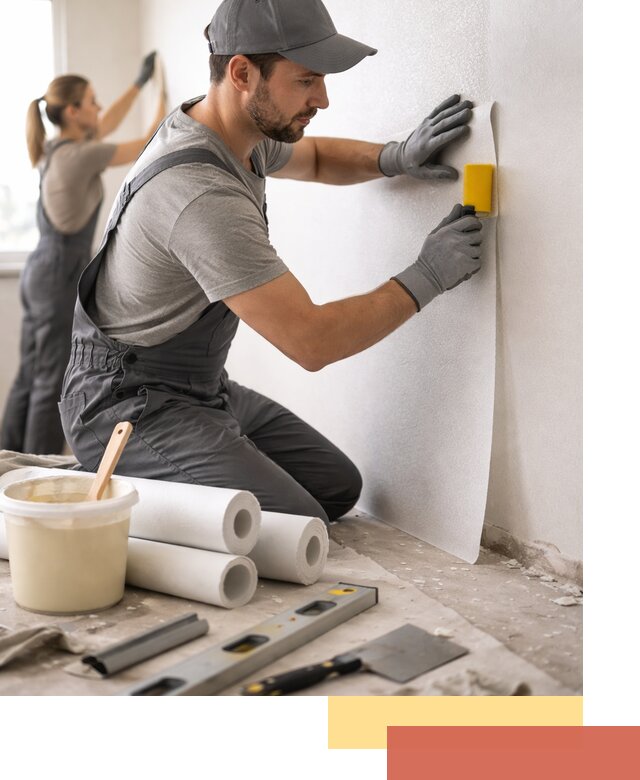 Поклейка стеклообоев профессионально в Усолье-Сибирском