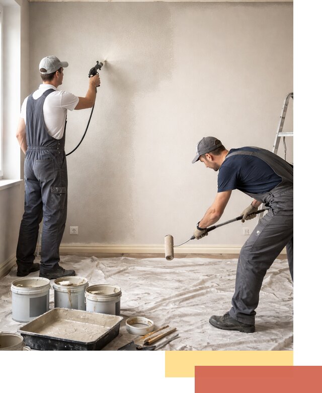 Покраска стен моющейся краской и защита поверхностей в Усолье-Сибирском