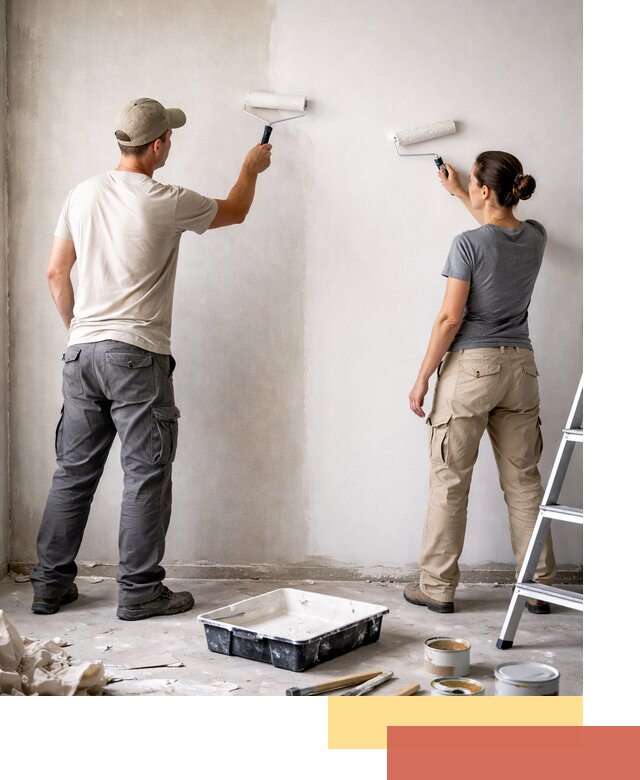 Окраска стен по стеклохолсту в Усолье-Сибирском качественно и долговечно