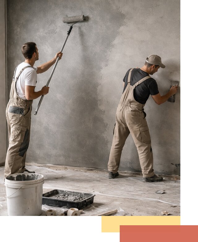 Покраска стен под бетон в Усолье-Сибирском профессионально и недорого