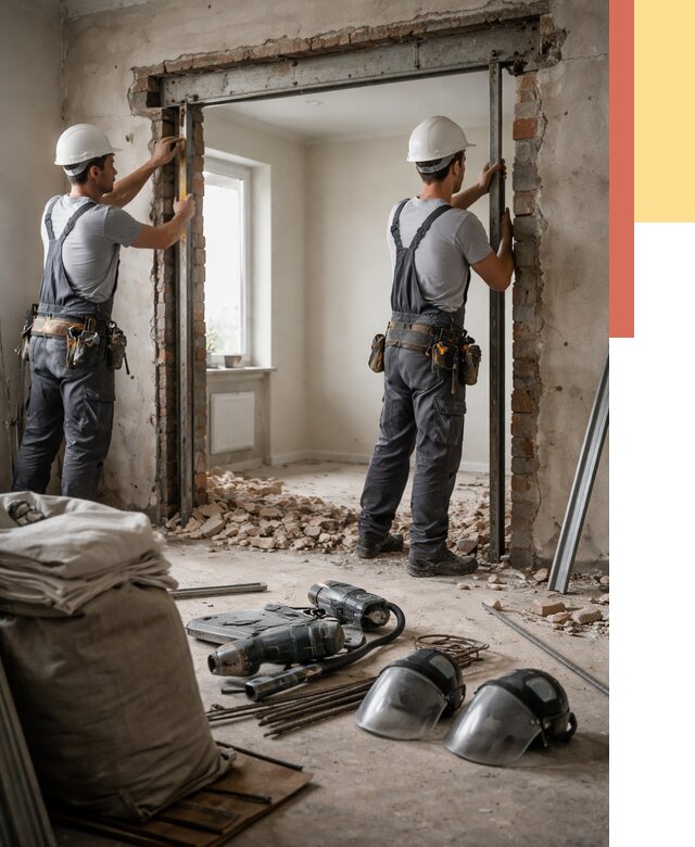 Расширение дверного проема в Усолье-Сибирском от 12900 руб. под ключ | ОТДЕЛОЧНИК-Сль