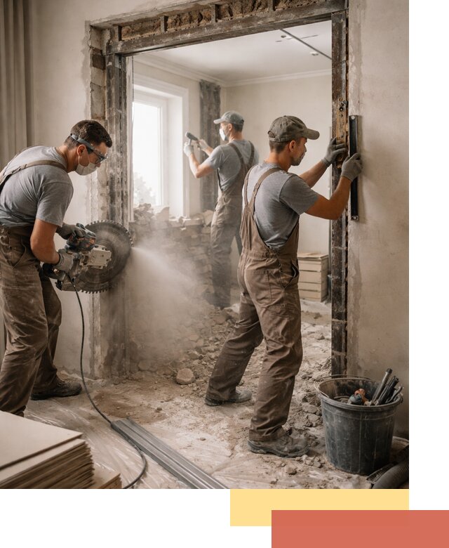 Расширение дверного проема под установку новой двери в Усолье-Сибирском