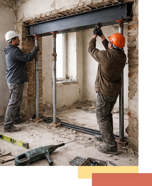 Усиление проема в стене в Усолье-Сибирском для расширения и безопасности