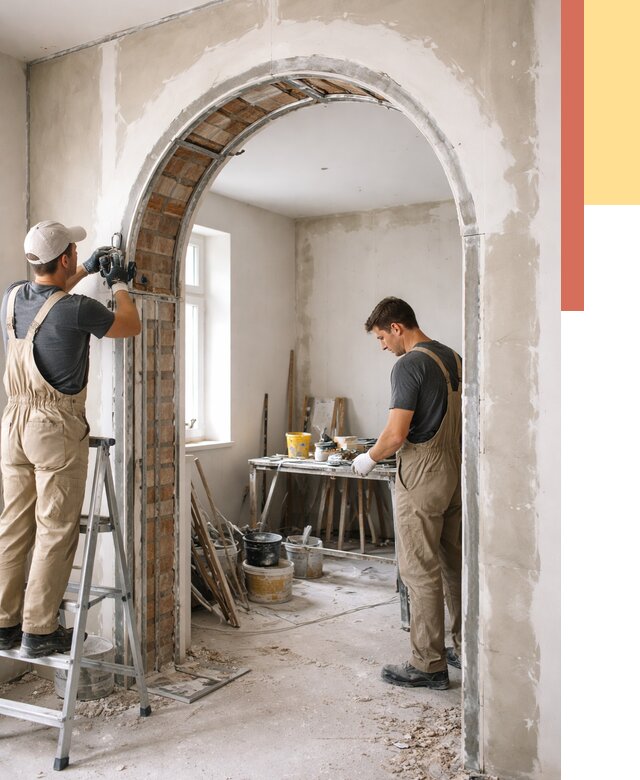 Устройство арочного проема в Усолье-Сибирском от 9804 руб. под ключ — быстро и недорого | ОТДЕЛОЧНИК-Сль