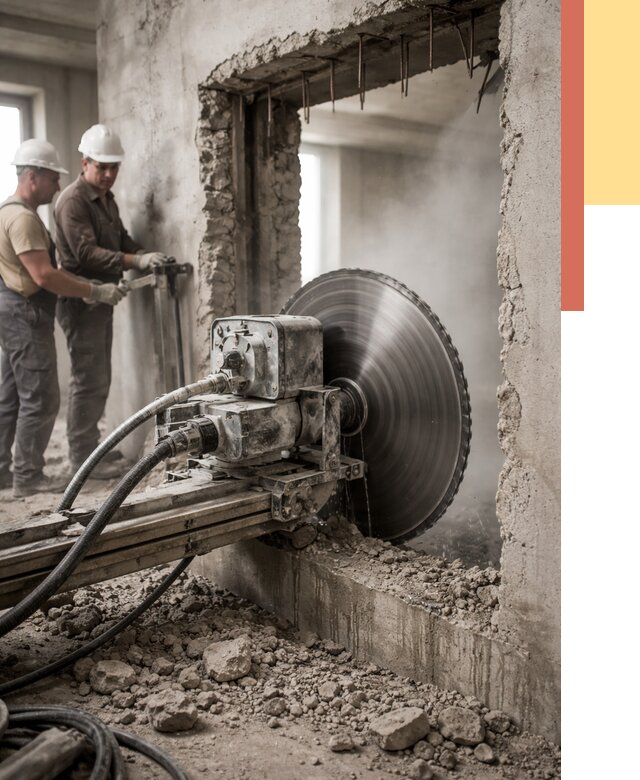 Алмазная резка проемов в Усолье-Сибирском от 4644 руб. быстро и недорого | ОТДЕЛОЧНИК-Сль