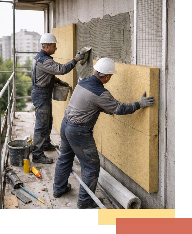 Утепление стен зданий и домов в Усолье-Сибирском качественно и надежно