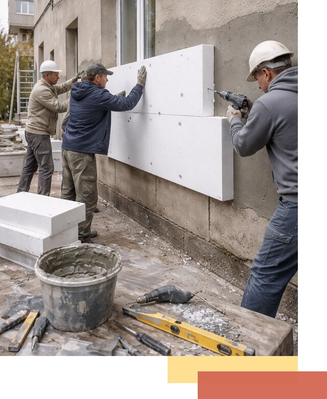 Утепление наружных стен пенопластом в Усолье-Сибирском