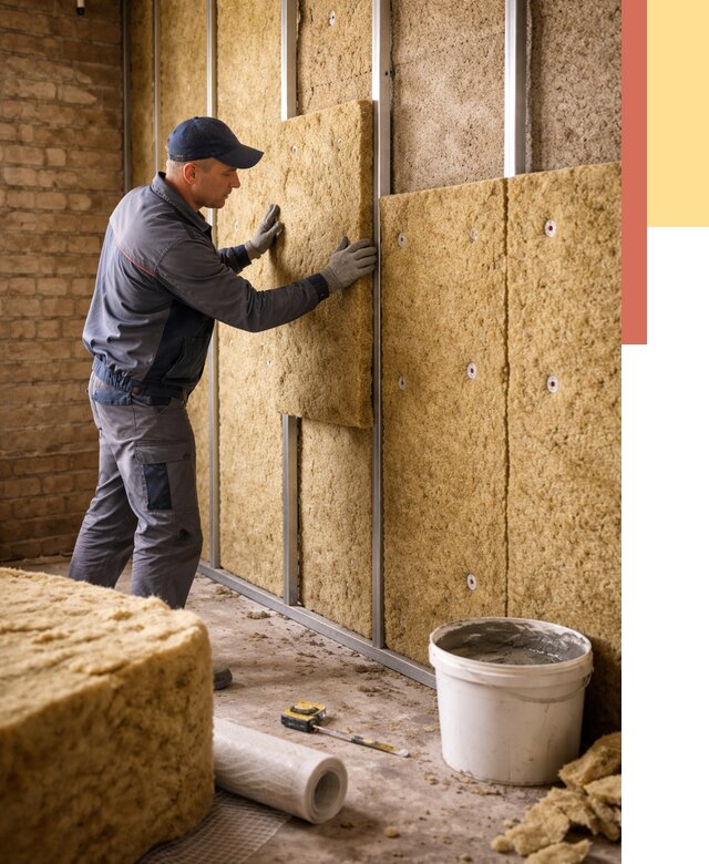 Утепление стен минватой в Усолье-Сибирском от 1393 руб./м2 — недорого и быстро | ОТДЕЛОЧНИК-Сль