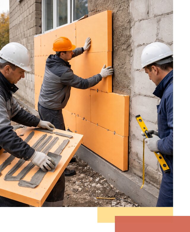 Утепление фасада пеноплексом под ключ в Усолье-Сибирском