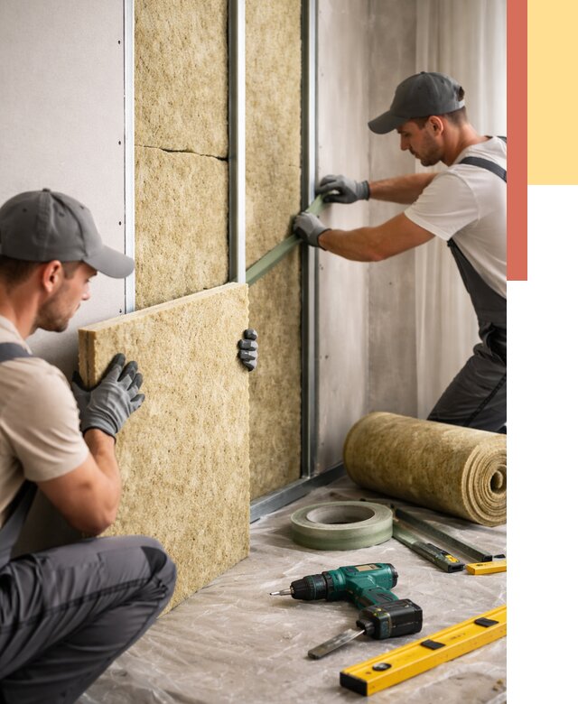 Шумоизоляция стен в Усолье-Сибирском под ключ от 1909 руб. | ОТДЕЛОЧНИК-Сль