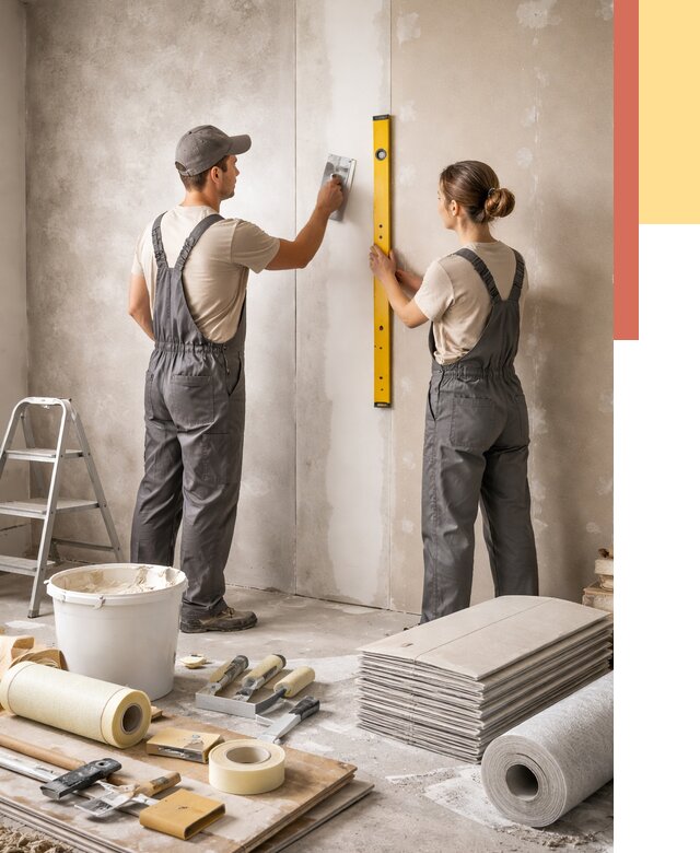 Отделка стен в Усолье-Сибирском от 1548 руб/м² — недорого, быстро, под ключ | ОТДЕЛОЧНИК-Сль