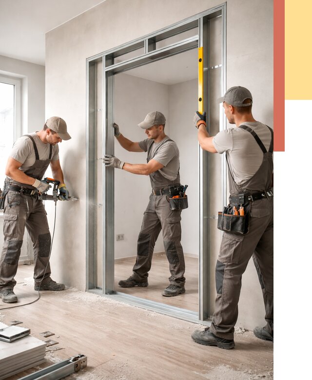 Устройство дверного проема в перегородке в Усолье-Сибирском от 4644 руб. под ключ | ОТДЕЛОЧНИК-Сль