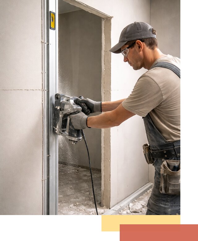 Устройство дверного проема в перегородке в Усолье-Сибирском