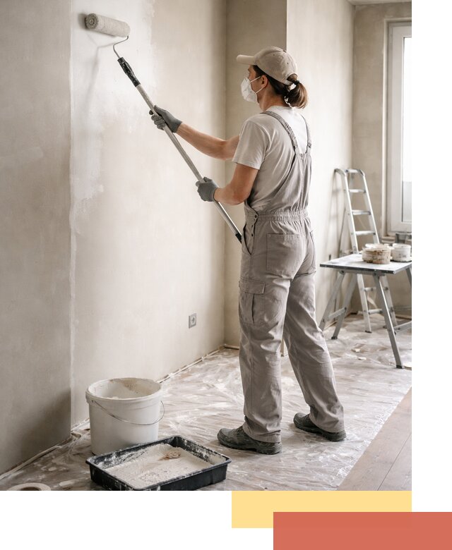 Покраска перегородок из гипсокартона в Усолье-Сибирском качественно и недорого