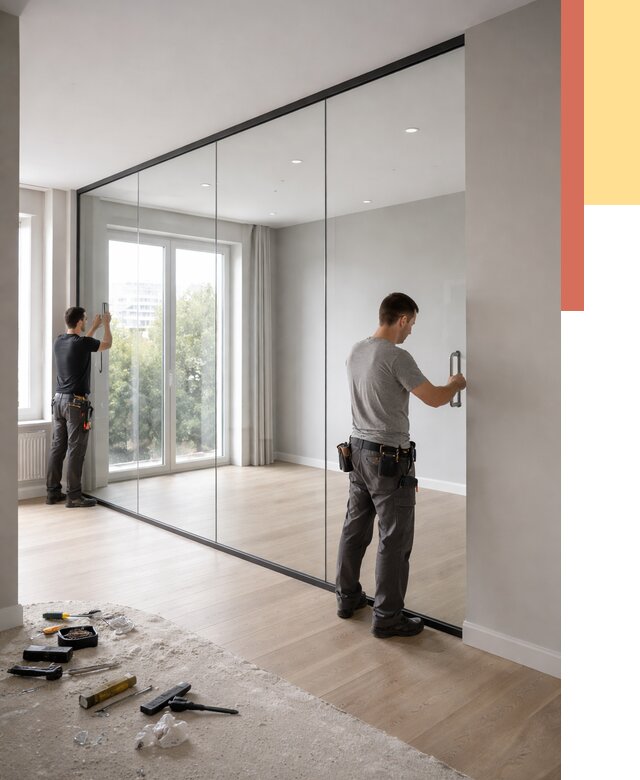 Изготовление стеклянных перегородок в Усолье-Сибирском от 12745 руб. под ключ | ОТДЕЛОЧНИК-Сль