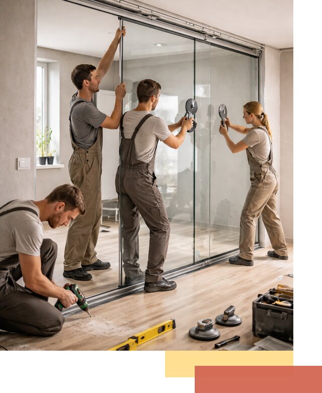 Изготовление стеклянных перегородок на заказ в Усолье-Сибирском