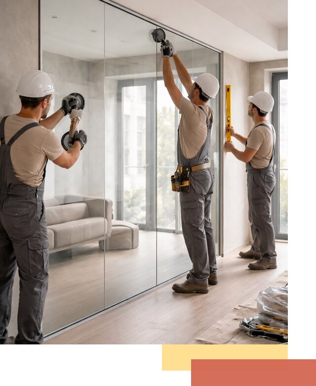 Перегородки из закаленного стекла в Усолье-Сибирском для офисов и квартир