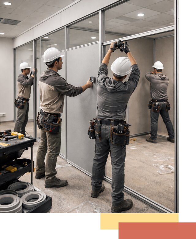 Мобильные офисные перегородки под ключ в Усолье-Сибирском