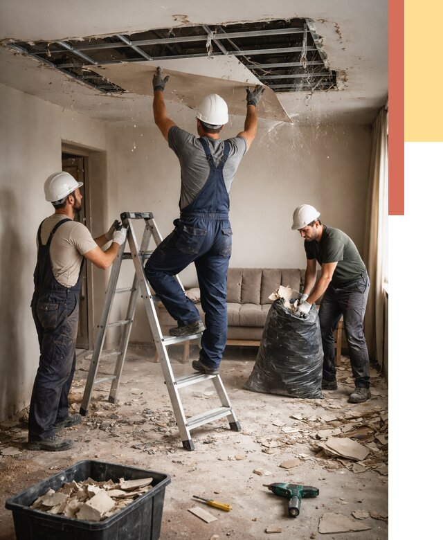 Демонтаж гипсокартонного потолка в Усолье-Сибирском от 433 руб. за м2 — ОТДЕЛОЧНИК-Сль