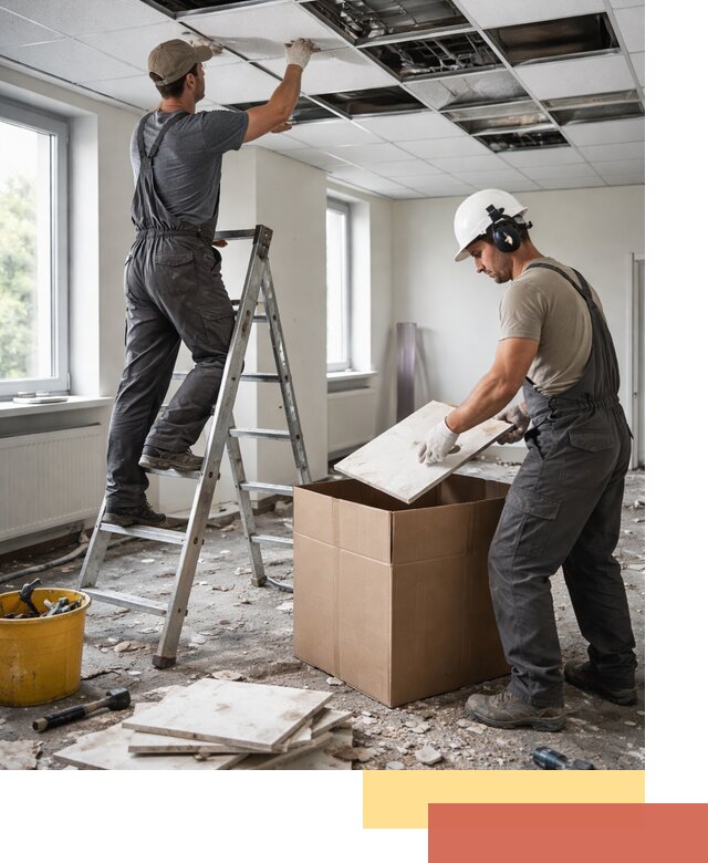 Демонтаж потолочной плитки в Усолье-Сибирском быстро и аккуратно