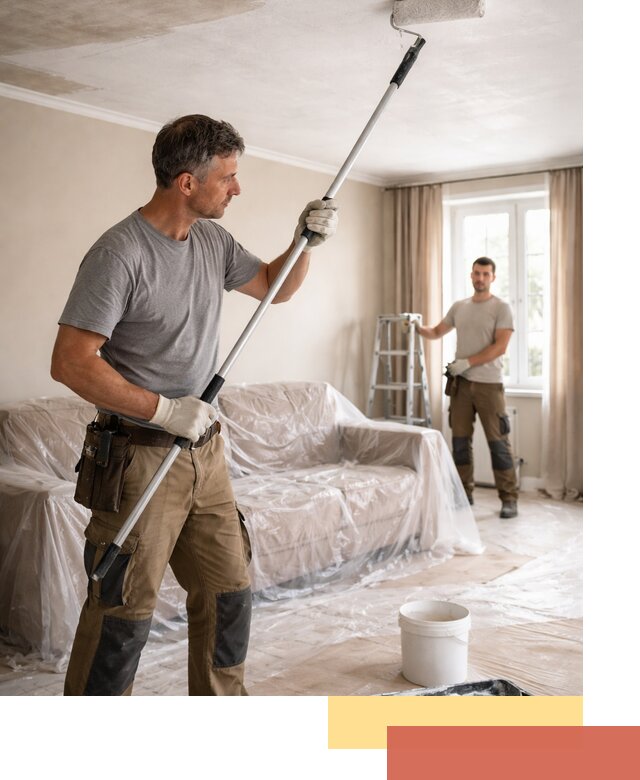 Грунтовка потолка в Усолье-Сибирском — подготовка под покраску и отделку