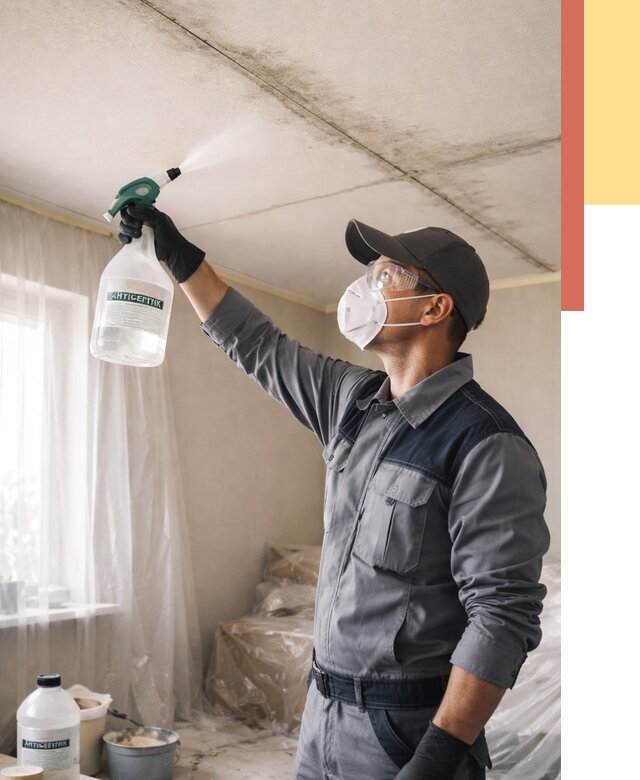 Антисептическая обработка потолка в Усолье-Сибирском от 2580 руб. | ОТДЕЛОЧНИК-Сль