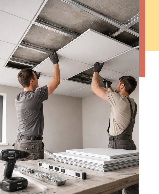 Монтаж кассетного потолка в Усолье-Сибирском от 4644 руб/м2 — установка и сборка | ОТДЕЛОЧНИК-Сль