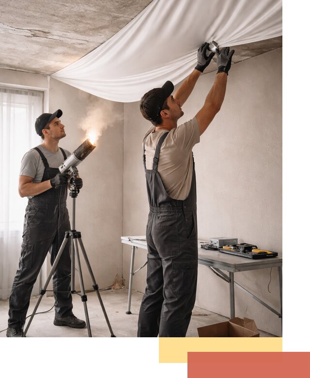 Установка натяжного потолка под ключ в Усолье-Сибирском