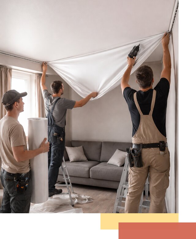 Монтаж сатинового натяжного потолка в Усолье-Сибирском качественно и быстро