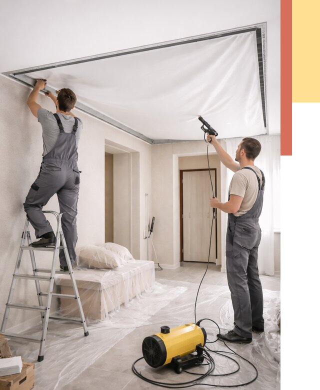 Монтаж натяжного потолка в прихожей в Усолье-Сибирском от 2735 руб. под ключ | ОТДЕЛОЧНИК-Сль