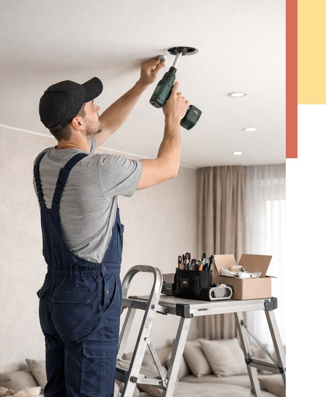 Установка и монтаж точечных светильников в натяжной потолок в Усолье-Сибирском от 1858 руб. | ОТДЕЛОЧНИК-Сль