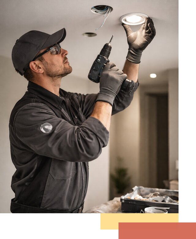 Установка точечных светильников в натяжной потолок в Усолье-Сибирском