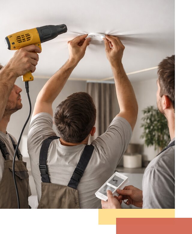 Ремонт прокола полотна натяжного потолка в Усолье-Сибирском