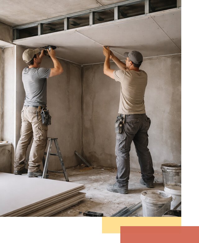 Короб из гипсокартона на потолке под ключ в Усолье-Сибирском