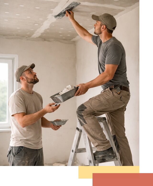 Шпаклевка потолка из гипсокартона в Усолье-Сибирском качественно и быстро